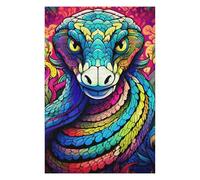 Puzzle Difficile pour Adultes 75x50cm/1000pcs Colorful Serpent Portrait Puzzle pour Adultes, Casse-tête, Jeu De Rapidité, pour Les Joueurs 75x50cm/1000pcs