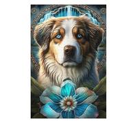 Puzzle Difficile pour Adultes 75x50cm/1000pcs Dog in Mandala Jungle Puzzle, Jouet, Décoration Murale, Motif À Assembler, pour Les Jeux 75x50cm/1000pcs
