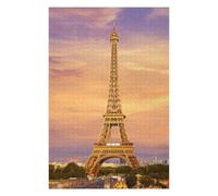 Puzzle Difficile pour Adultes 75x50cm/1000pcs Eiffel Tower Sunset Puzzles pour Adultes - Jeu Familial - Une Œuvre d'art Stimulante À Compléter 75x50cm/1000pcs