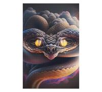 Puzzle Difficile pour Adultes 75x50cm/1000pcs Enchanted Serpent Portrait Puzzles pour Adultes, Jouets Anti-Stress, Décoration Intérieure, Cadeau d'anniversaire, Cadeaux, 75x50cm/1000pcs