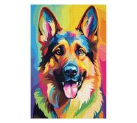 Puzzle Difficile pour Adultes 75x50cm/1000pcs German Shepherd Colorful Puzzle pour Adultes - Jeu Manuel - Décoration Parfaite pour Les Amateurs De Jeux 75x50cm/1000pcs