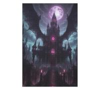 Puzzle Difficile pour Adultes 75x50cm/1000pcs Gothic Castle with Wings Puzzle, Jouet, Décoration Murale, Motif À Assembler, pour Les Jeux 75x50cm/1000pcs