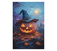 Puzzle Difficile pour Adultes 75x50cm/1000pcs Halloween Jack-o'-Lantern with Witch Hat-1 Puzzle pour Adultes, Jouet, Décoration Murale, Découpe De Précision, Difficile À Compléter 75x50cm/1000pcs