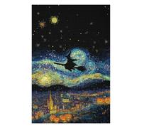 Puzzle Difficile pour Adultes 75x50cm/1000pcs Halloween Night Sky Art Print Puzzle pour Adultes, Jouet, Décoration Murale, Découpe De Précision, Difficile À Compléter 75x50cm/1000pcs