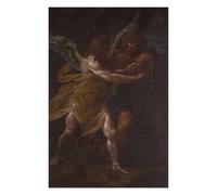 Puzzle Difficile pour Adultes 75x50cm/1000pcs Jacob Wrestling with Angel Puzzles pour Adultes, Jeux en Famille, Défi Éducatif Difficile 75x50cm/1000pcs
