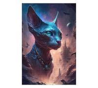 Puzzle Difficile pour Adultes 75x50cm/1000pcs Mystical Celestial Feline Puzzle Adulte, Jouet, Décoration Murale, Motif À Assembler, Cadeau pour Les Amis Et La Famille 75x50cm/1000pcs