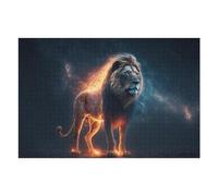 Puzzle Difficile pour Adultes 75x50cm/1000pcs Mystical Lion in Cosmic Light Puzzle pour Adultes, Casse-tête, Jeu De Rapidité, pour Les Joueurs 75x50cm/1000pcs
