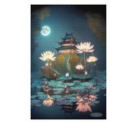 Puzzle Difficile pour Adultes 75x50cm/1000pcs Night Lotus Lantern Tower Puzzle pour Adultes, Casse-tête, Jeu De Rapidité, pour Les Joueurs 75x50cm/1000pcs