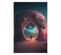 Puzzle Difficile pour Adultes 75x50cm/1000pcs Polar Bear Portal to Another World Puzzles pour Adultes, Jouets Anti-Stress, Décoration Intérieure, Cadeau d'anniversaire, Cadeaux, 75x50cm/1000pcs