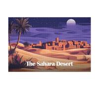 Puzzle Difficile pour Adultes 75x50cm/1000pcs Sahara Desert Morocco Night Landscape Puzzle pour Adultes, Jouet, Décoration Murale, Découpe De Précision, Difficile À Compléter 75x50cm/1000pcs