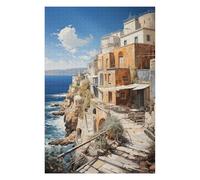 Puzzle Difficile pour Adultes 75x50cm/1000pcs Sunset Over Santorini Puzzle pour Adultes - Jeu Manuel - Décoration Parfaite pour Les Amateurs De Jeux 75x50cm/1000pcs