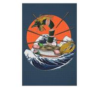 Puzzle Difficile pour Adultes 75x50cm/1000pcs Sushi Dragon Ramen Puzzle pour Adultes - Jeu Manuel - Décoration Parfaite pour Les Amateurs De Jeux 75x50cm/1000pcs