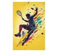 Puzzle Difficile pour Adultes 75x50cm/1000pcs Tennis Player in Action Puzzles pour Adultes - Jeu Familial - Une Œuvre d'art Stimulante À Compléter 75x50cm/1000pcs