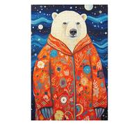 Puzzle Difficile pour Adultes 75x50cm/1000pcs Tribal Animal 8 Polar Bear Puzzles pour Adultes - Jeu Manuel - Une Œuvre d'art - Un pour Les Amateurs De Jeux 75x50cm/1000pcs