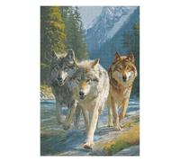 Puzzle Difficile pour Adultes 75x50cm/1000pcs Wolf Pack Wilderness Scene Puzzle pour Adultes, Jouet, Décoration Murale, Découpe De Précision, Difficile À Compléter 75x50cm/1000pcs