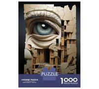 Puzzle Difficile pour Adultes De 1000 Pièces 3D Illusion Artwork Eye-Catching Architecture Casse-tête pour Adultes, Jeu De Réflexion, Analyse Et Logique, pour Les Amis Et La Famille 38x2