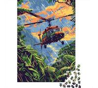 Puzzle Difficile pour Adultes De 1000 Pièces Amazon Jungle Helicopter Adventure Casse-tête pour Adultes, Jeu De Réflexion, Analyse Et Logique, pour Les Amis Et La Famille 38x26cm/1000pcs