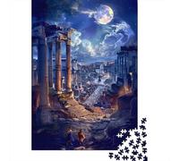 Puzzle Difficile pour Adultes De 1000 Pièces Ancient City Ruins Under Moonlight Casse-tête pour Adultes, Jeu De Réflexion, Analyse Et Logique, pour Les Amis Et La Famille 70x50cm/1000pcs