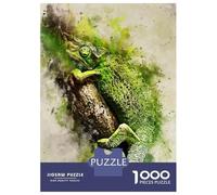 Puzzle Difficile pour Adultes De 1000 Pièces Animals Green Puzzle Anti-Stress, Jeu Éducatif Amusant Et Humoristique 70x50cm/1000pcs