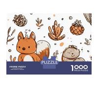 Puzzle Difficile pour Adultes De 1000 Pièces Autumn Squirrel Wallpapers Puzzle Anti-Stress, Jeu Éducatif Amusant Et Humoristique 38x26cm/1000pcs