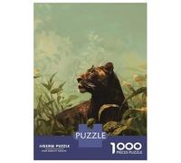 Puzzle Difficile pour Adultes De 1000 Pièces Black Panther in Jungle Puzzle pour Adultes Jeu Manuel Difficile Cadeau d'anniversaire, Cadeaux, 70x50cm/1000pcs
