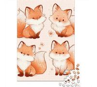 Puzzle Difficile pour Adultes De 1000 Pièces Cute Baby Fox Art Prints-1 Puzzle Anti-Stress, Jeu Éducatif Amusant Et Humoristique 38x26cm/1000pcs