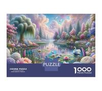 Puzzle Difficile pour Adultes De 1000 Pièces Enchanted Garden Scene Casse-tête pour Adultes, Jeu De Réflexion, Analyse Et Logique, pour Les Amis Et La Famille 70x50cm/1000pcs