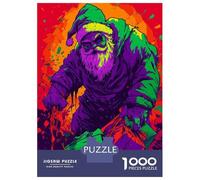 Puzzle Difficile pour Adultes De 1000 Pièces Evil Santa Claus Puzzle pour Adultes Jeu Manuel Difficile Cadeau d'anniversaire, Cadeaux, 52x38cm/1000pcs