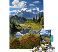 Puzzle Difficile pour Adultes de 1000 pièces forteresse cachée et pittoresque activités Amusantes à la Maison Assemblage de Motifs Jouet Anti-Stress pour Les 14 Ans et Plus (50x75cm)