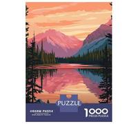 Puzzle Difficile pour Adultes De 1000 Pièces Glacier National Park Sunset Puzzles pour Adolescents, Amusants Et Humoristiques, Un Défi Stimulant pour Réduire Le Stress 38x26cm/1000pcs