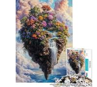 Puzzle Difficile pour Adultes de 1000 pièces île Flottante et Cascade Jeu Familial à partir de 14 Ans (38x26cm) Décoration Murale