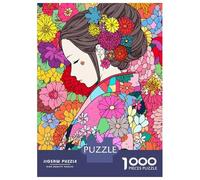 Puzzle Difficile pour Adultes De 1000 Pièces Japanese Kimono Girl Zen Puzzle pour Adultes Jeu Manuel Difficile Cadeau d'anniversaire, Cadeaux, 52x38cm/1000pcs