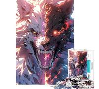 Puzzle Difficile pour Adultes de 1000 pièces Le Bien et Le Mal Jeu de réflexion sur Le Loup-Garou Jeu Stimulant Cadeau d'anniversaire Décoration Murale (Dimensions 50x75cm)