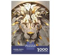 Puzzle Difficile pour Adultes De 1000 Pièces Lion Marble and Gold Art Puzzles pour Adolescents, Amusants Et Humoristiques, Un Défi Stimulant pour Réduire Le Stress 70x50cm/1000pcs