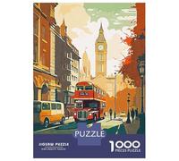 Puzzle Difficile pour Adultes De 1000 Pièces London City Puzzle Anti-Stress, Jeu Éducatif Amusant Et Humoristique 38x26cm/1000pcs