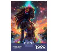 Puzzle Difficile pour Adultes De 1000 Pièces Magical Black Girl Puzzle pour Adultes Jeu Manuel Difficile Cadeau d'anniversaire, Cadeaux, 52x38cm/1000pcs