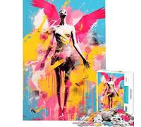 Puzzle Difficile pour Adultes de 1000 pièces Motif Graffiti d'anges Pop Art défi éducatif décoration Murale Jeu pour Les 14 Ans et Plus 38x52cm