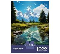 Puzzle Difficile pour Adultes De 1000 Pièces Mountain Reflections Nature's Serenity Puzzle Anti-Stress, Jeu Éducatif Amusant Et Humoristique 52x38cm/1000pcs