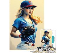 Puzzle Difficile pour Adultes de 1000 pièces Nous Aimons Le Baseball Un défi Stimulant pour Passer Le Temps à la Maison Jeu Impossible à partir de 14 Ans Jeu de Puzzle Offert (50x75cm)