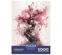 Puzzle Difficile pour Adultes De 1000 Pièces Pink Cherry Tree Puzzle Anti-Stress, Jeu Éducatif Amusant Et Humoristique 38x26cm/1000pcs