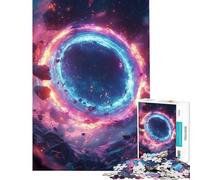 Puzzle Difficile pour Adultes de 1000 pièces Portail Cosmique néon avec astéroïdes Stimule Le Cerveau et Offre Un Jeu éducatif Amusant pour Toute la Famille À partir de 14 Ans 50x75cm