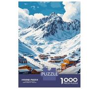 Puzzle Difficile pour Adultes De 1000 Pièces Portillo Ski Resort, Chile Puzzle pour Adultes Jeu Manuel Difficile Cadeau d'anniversaire, Cadeaux, 70x50cm/1000pcs