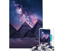 Puzzle Difficile pour Adultes de 1000 pièces Pyramide égyptienne de Nuit Jeu de Puzzle Relaxant pour Adultes Améliore la mémoire Défi à relever (Dimensions 38x52cm)