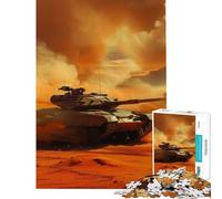 Puzzle Difficile pour Adultes de 1000 pièces représentant des Chars d'assaut en Combat Jeu éducatif et Amusant pour Femmes (Dimensions 38x26cm)