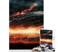 Puzzle Difficile pour Adultes de 1000 pièces représentant Le dirigeable Hindenburg en Flammes Jeu de Puzzle de 1000 pièces idéal pour se détendre Cadeau ou Jouet défi Stimulant (38x26cm)