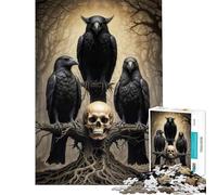 Puzzle Difficile pour Adultes de 1000 pièces représentant Les Trois Corbeaux Jeu Familial Amusant et Original idéal comme Cadeau pour Les Amis et la Famille (Taille 38x26cm)