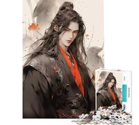 Puzzle Difficile pour Adultes de 1000 pièces représentant Un Beau samouraï Sombre Jeu éducatif et Relaxant Cadeau d'apprentissage et d'éducation idéal pour Les Anniversaires (Taille 38x26cm)