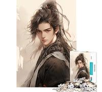 Puzzle Difficile pour Adultes de 1000 pièces représentant Un Beau samouraï Sombre Jeu éducatif et Relaxant Cadeau d'apprentissage et d'éducation idéal pour Les Anniversaires (Taille 38x26cm)