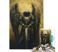 Puzzle Difficile pour Adultes de 1000 pièces représentant Un Chevalier angélique Jeu Anti-Stress idéal pour se détendre et s'amuser (Dimensions 38x52cm)
