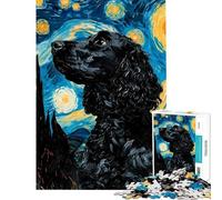 Puzzle Difficile pour Adultes de 1000 pièces représentant Un Cocker Spaniel étoilé Jeu Anti-Stress pour Adultes idéal pour se détendre et s'amuser (Dimensions 38x26cm)
